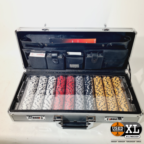 Luxe Pokerset Bwin 500 incl. Copag 4 kleuren Pokerkaarten | Nieuw