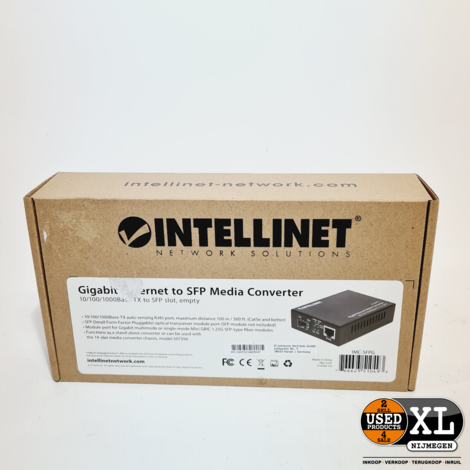 Intellinet 510493 Netwerk Media Converter 1000 Mbit/s Zwart | Nieuw