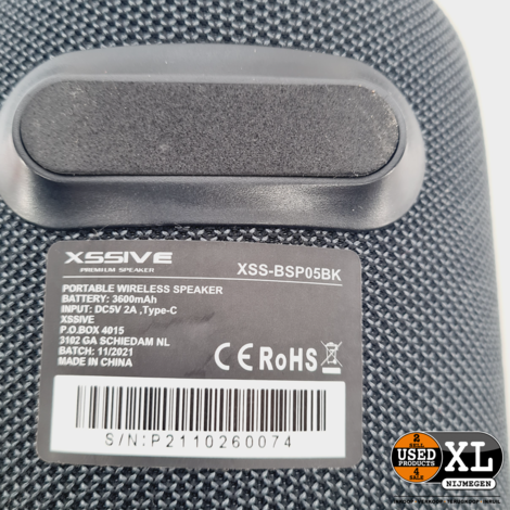 Xssive Bluetooth Speaker XSS-BSP05 Zwart met Doos | ZGAN