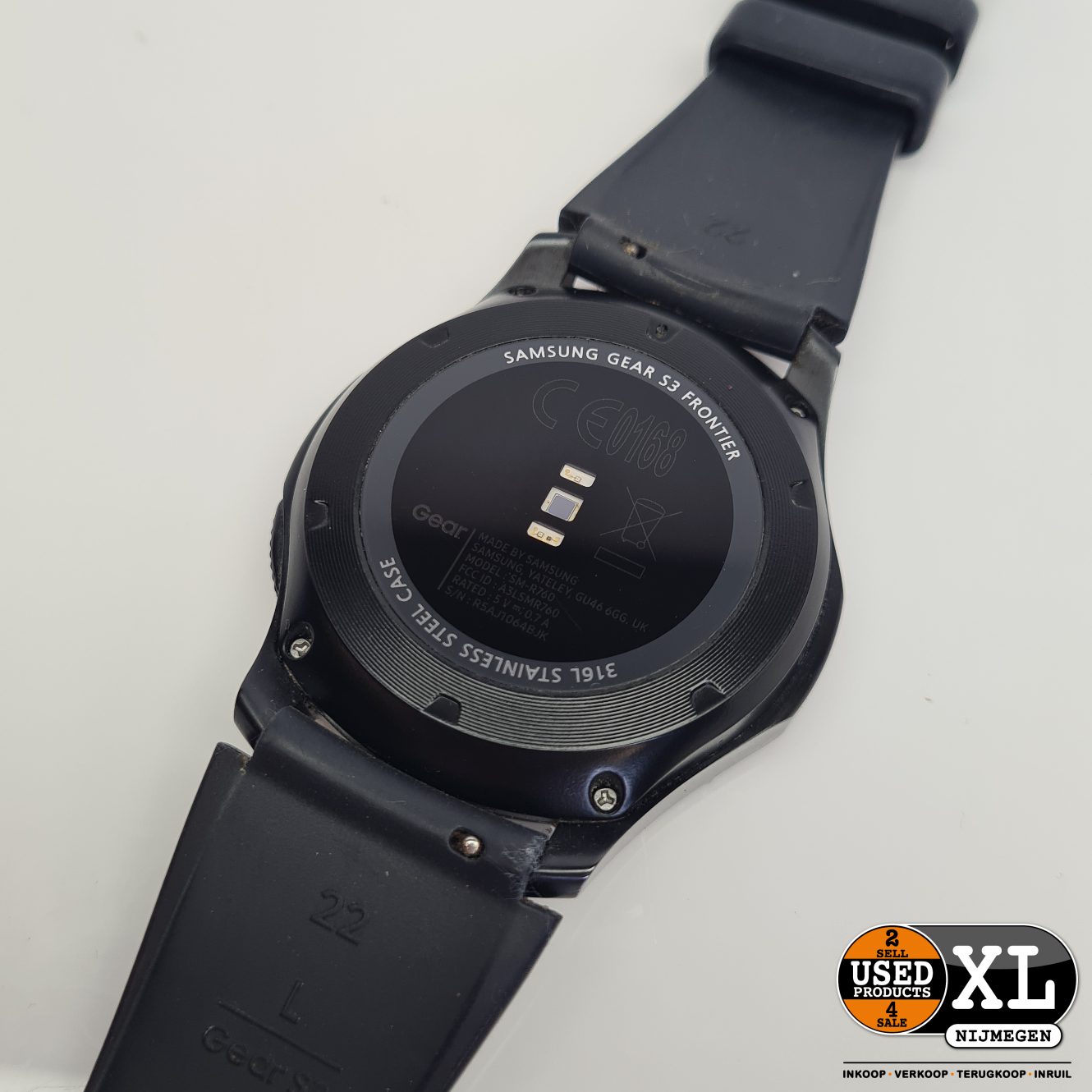 beschaving Beeldhouwwerk Pebish Samsung Gear S3 Frontier Horloge met Oplader | Nette Staat - Used Products  Nijmegen XL
