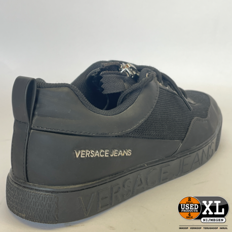 Versace Jeans Black Zip Up Mesh Sneakers Maat 41 | Nieuwstaat