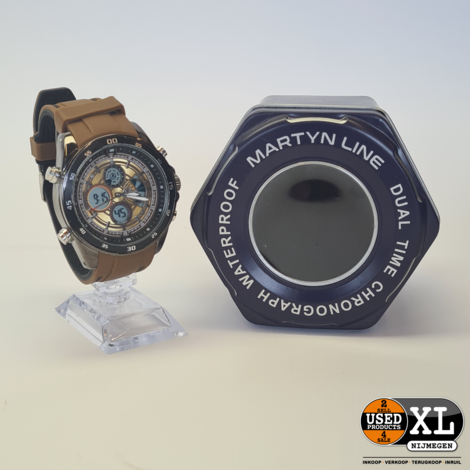 MARTYN Line Dual Time Chronograph Waterproof Heren Horloge | Nieuwstaat