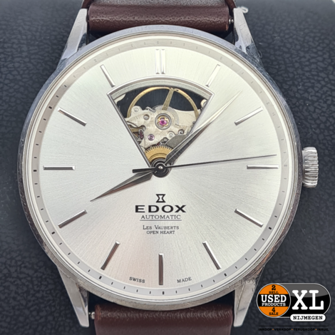 Edox Les Vauberts Open Heart 85010 Heren Horloge Automaat met Doos | Nette Staat