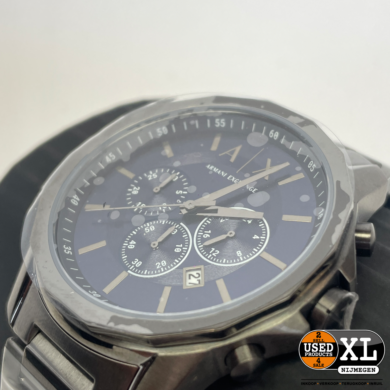Nieuws Used XL AX1731 Exchange | met Nijmegen - Products Heren Horloge Armani Blauw Antraciet