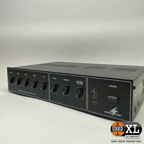 PA Mono amp Monacor PA900 120w/4ohm (70/100V) | Nette Staat