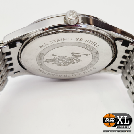 U.S. Polo Assn. Vrouwen Horloge met Diamanten Zilver 39 mm met Opberghoes | Nette Staat