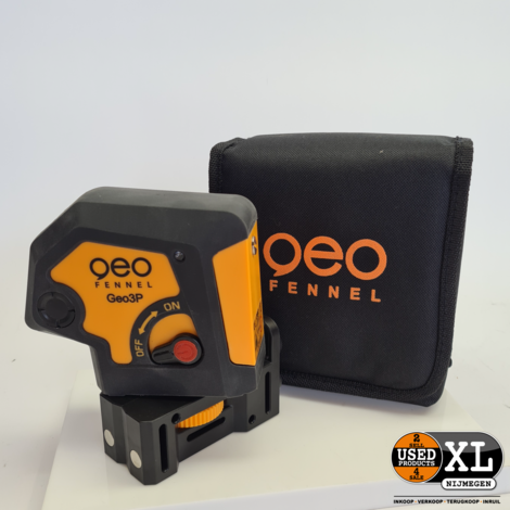 Geo Fennel Geo3P 3 Point Bouw Laser met Opberghoes | Nieuwstaat