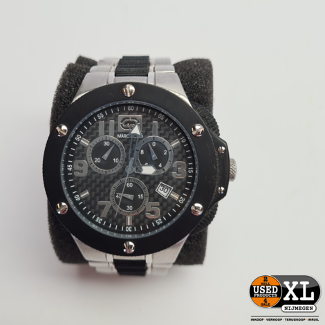 Marc Ecko E20021G1 Heren Horloge Zwart met Zilverkleurig 49mm | Nette Staat