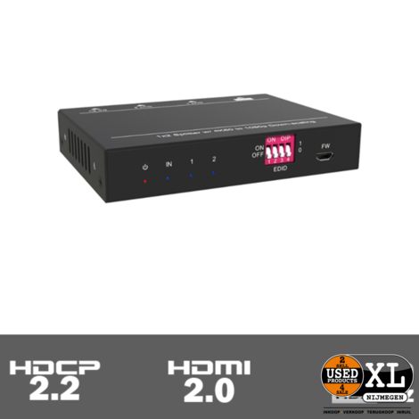 SUH2E-H2 - 2-weg 4K HDMI 2.0-Splitter inclusief HDCP-killer l NIEUW