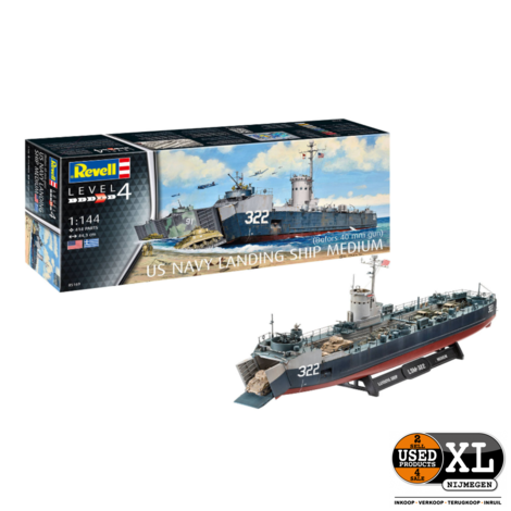 Revell bouwset US Navy Landing Ship 44,3 cm blauw 414-delig l NIEUW