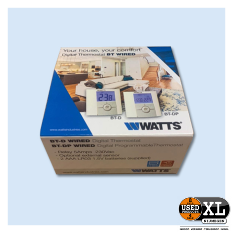 WATTS Kamerthermostaat met Digitale Display WFHT-LCD 230V ANC/ANO l Nieuw in doos