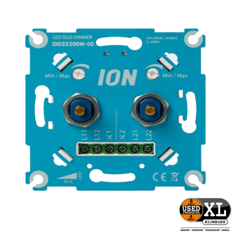 ION INDUSTRIES DUO LED Dimmer | 2x0.3-200 Watt I Nieuw