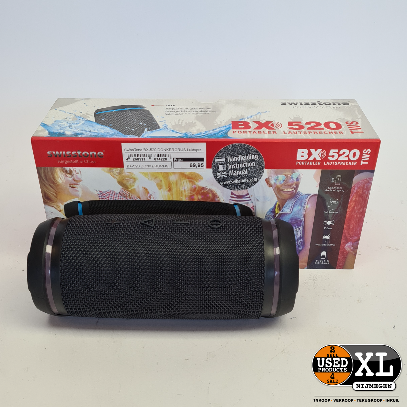 Swisstone BX 520 TWS Bluetooth Speaker Incl. Oplaad kabel Nette