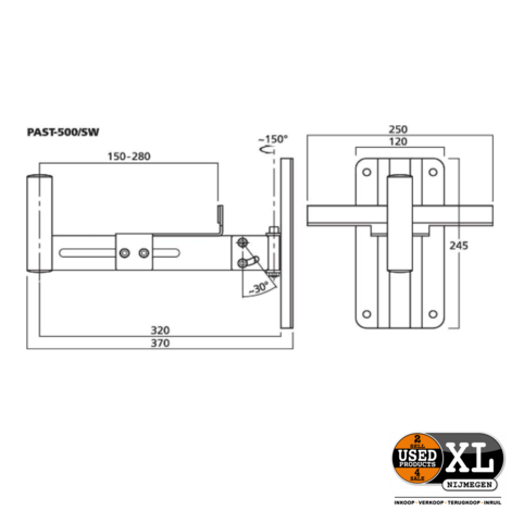 IMG StageLine PAST-500/SW PA speaker mount | Nieuw