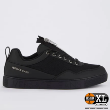 versace Versace Jeans Black Zip Up Mesh Sneakers Maat 41 | Nieuwstaat