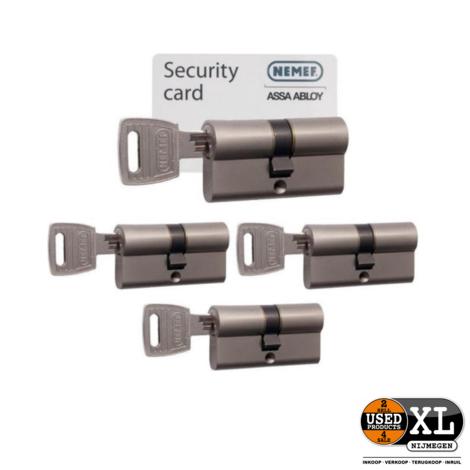 Nemef Veiligheidspofielcilinder met kerntrek +Security Card 142/9 4 s | Nieuw in verpakking