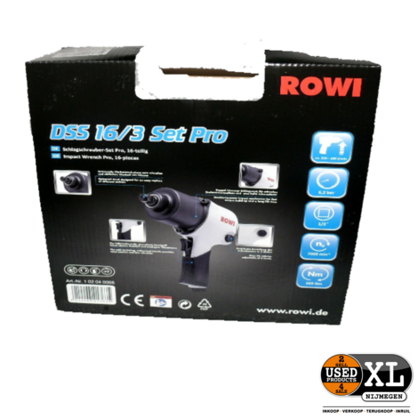 Rowi DSS 16/3 Set Pr 16 Delige Slagmoersleutel Set In Koffer | Nieuw