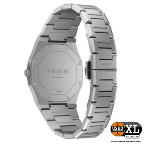 Valuchi Date Master Heren Horloge Zilver Zalm | Nieuwstaat