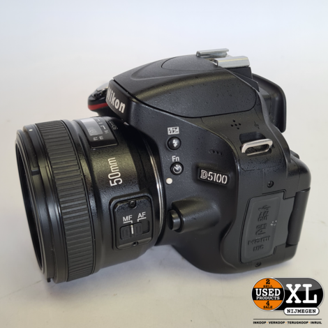 Nikon Camera D5100 met Yongnuo 50mm F/1.8 EF | Nette Staat