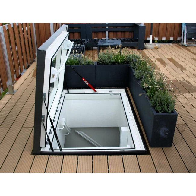 Intura Platdakraam Intura PGM A1  - daktoetreding 100x100cm  - manueel te openen