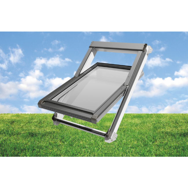 Intura Kunststof tuimel dakraam IGOV N21 114x118   cm,  triple glas zonwerend, ventilatie, onderhoudsarm, Uw = 0,86 W/m2K