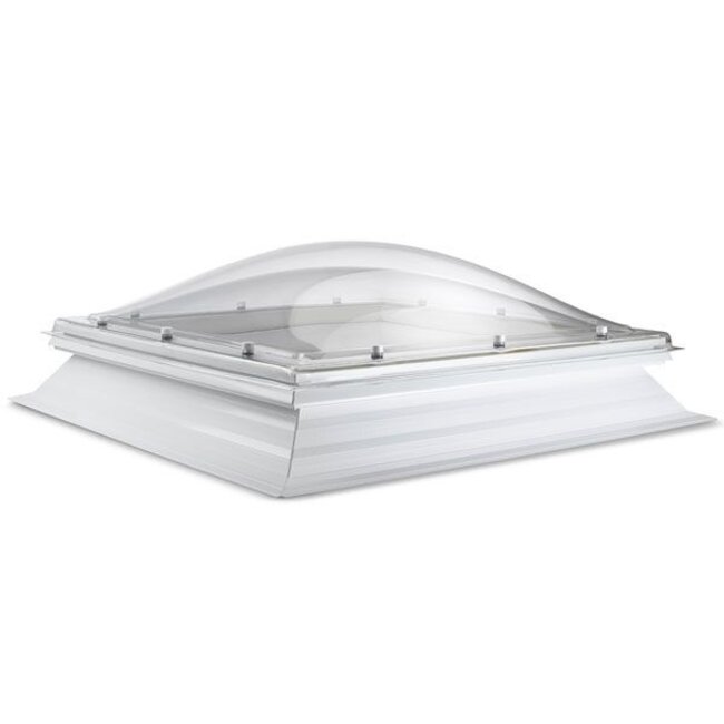 Domelite Lichtkoepel Domelite glashelder enkelwandig acrylaat met PVC opstand SUPERDEAL