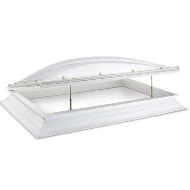 Domelite Lichtkoepel Domelite met ventilatie opstand - DUBBELWANDIG OPAAL acrylaat  SUPERDEAL