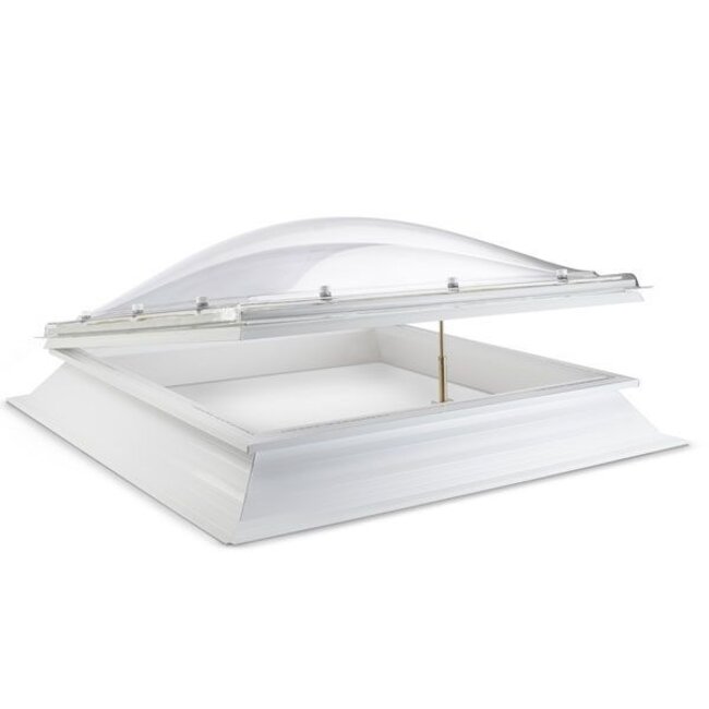 Domelite Lichtkoepel Domelite met ventilatie opstand - glashelder DRIEWANDIG polycarbonaat SUPERDEAL - Copy