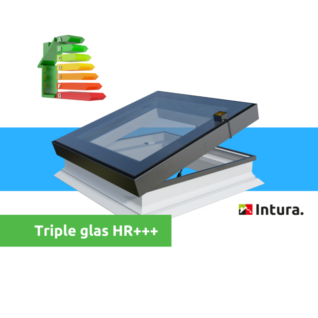 Intura Platdakraam Intura PGX B1 80x80cm - de vlakke lichtkoepel met triple glas HR+++
