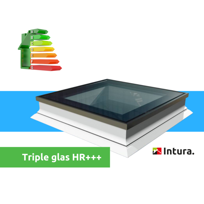 Intura Platdakraam Intura PGX B1 140x140cm - de vlakke lichtkoepel met triple glas HR+++