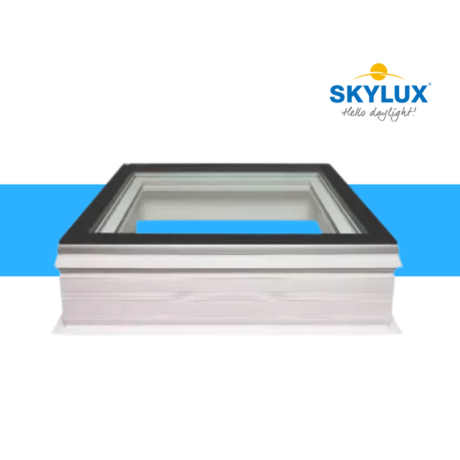 Skylux Skylux iWindow2 60x60cm  - dubbel glas HR++ met dakopstand PVC 20/00 EP vaste uitvoering