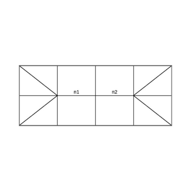 Intura Aluminium lichtstraat zadeldak met wolfseinden