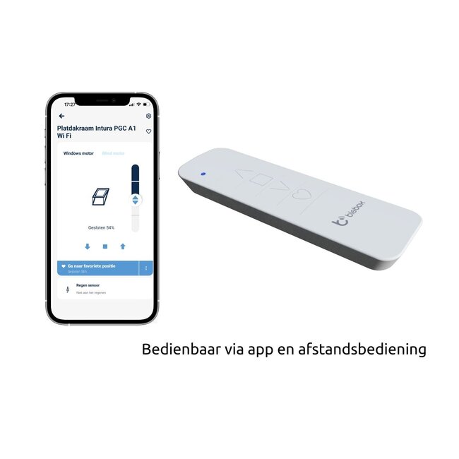 Intura Platdakraam Intura PGC IQ A9 80x80cm - elektrisch te openen met zonwerend glas