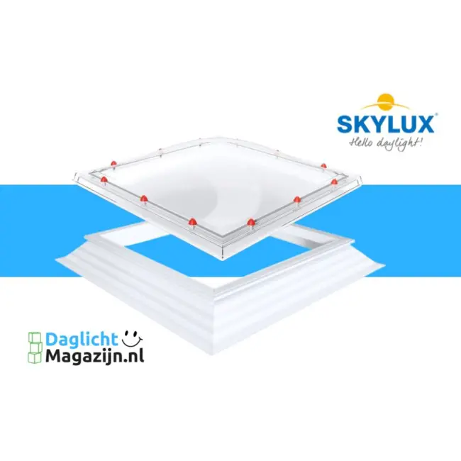 Skylux Skylux lichtkoepel polycarbonaat met opstand vaste uitvoering