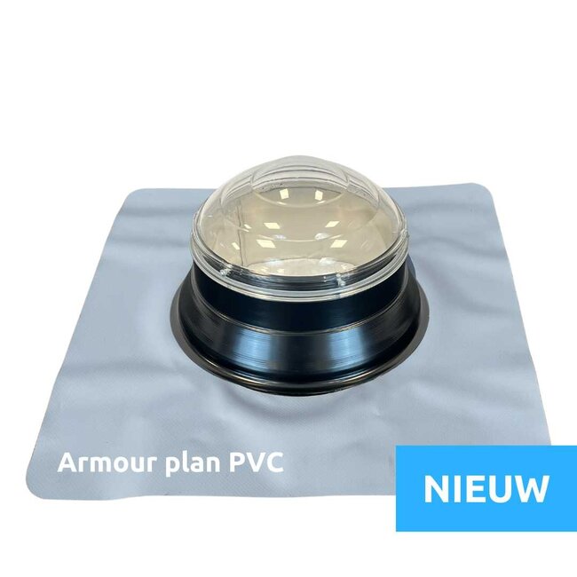 Intura SunTube25 - de lichttunnel voor het platte dak met een diameter van 25cm en kristalglas koepel