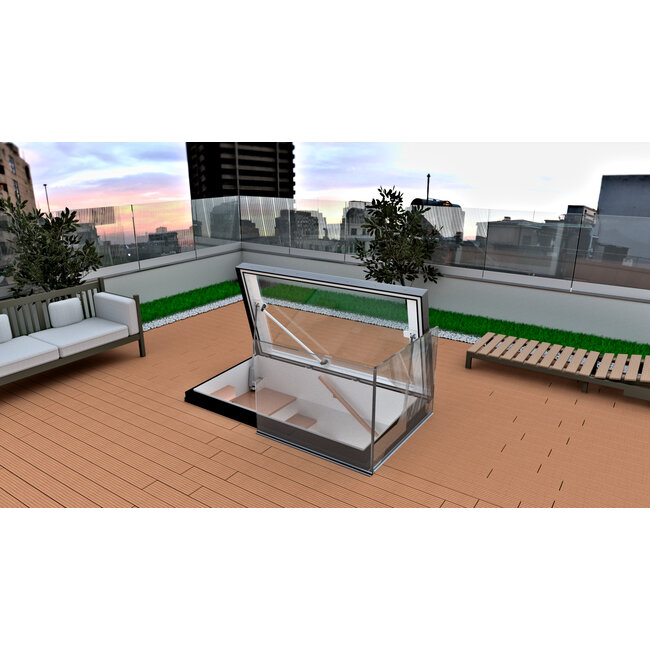 Intura FLH B9 Premium daktoetreding elektrisch te openen 100x200 - triple glas zonwerend