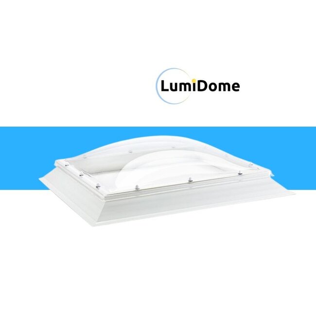 LumiDome Lichkoepel met schuine PVC opstand - 4-wandig polycarbonaat