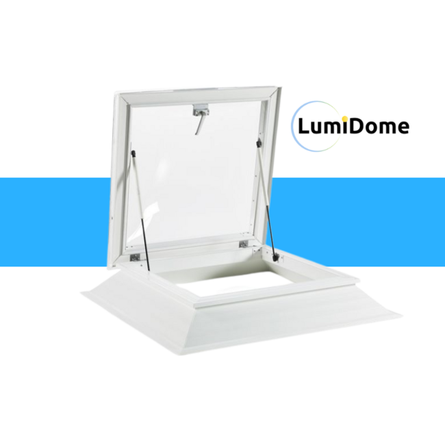 LumiDome Lichtkoepels voor daktoetreding driewandig polycarbonaat opaal met pvc opstand