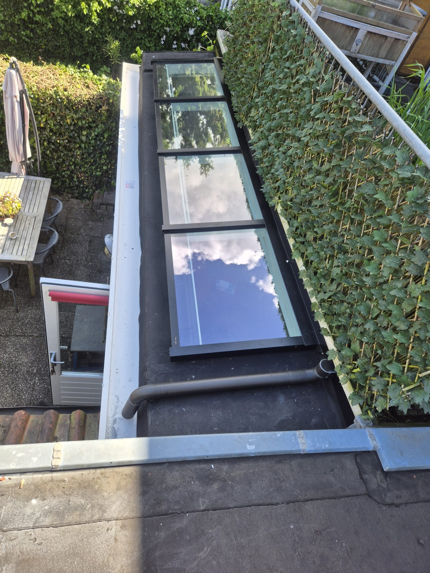 Vlakke aluminium lichtstraat 4 vakken