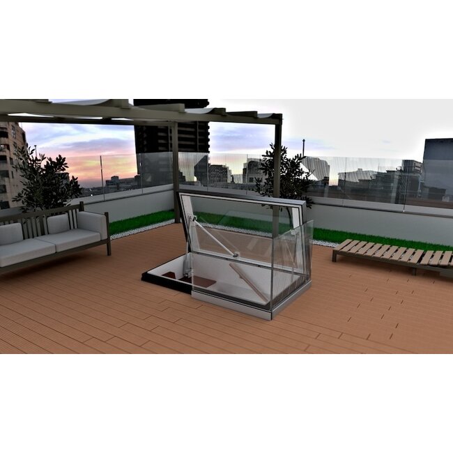 Intura FLH A1 Premium daktoetreding elektrisch te openen 100x200 - dubbel glas HR++