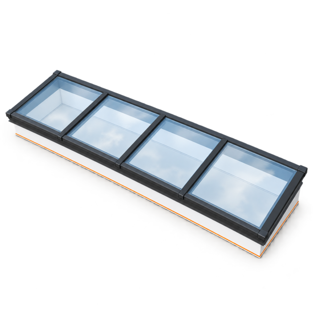 Intura Lichtstraat Lessenaar - 100x400 - 4 glasvlakken dubbel glas zonwerend