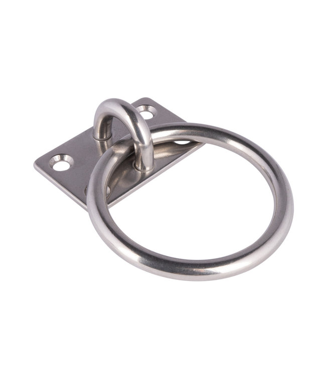 HIBO Aanlegring RVS 10 mm plaat 60x50mm
