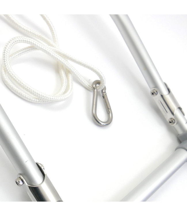 HIBO Zwemtrap Rubberboot 2-treden Aluminium