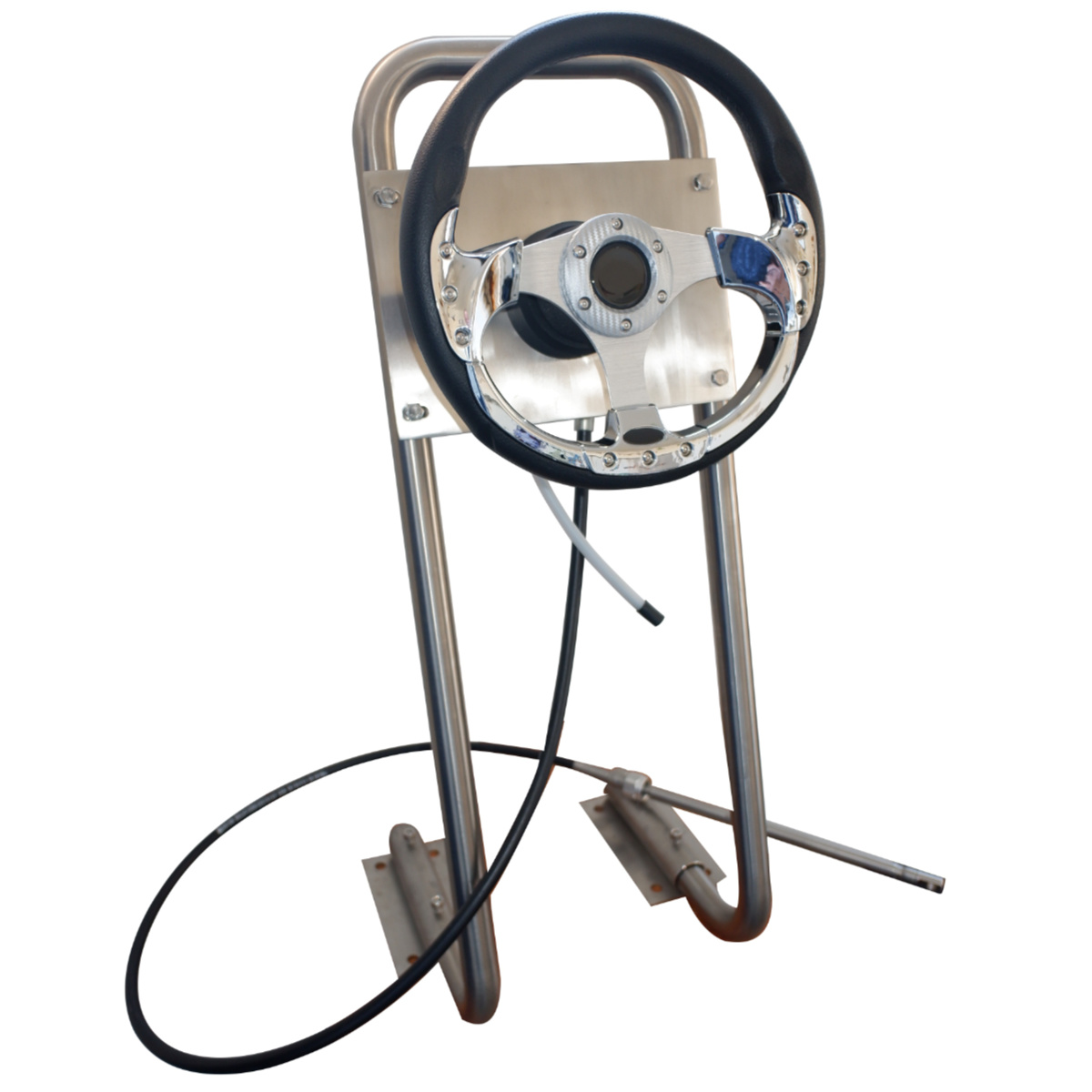 HIBO Rubberboot Stuursysteem M58 Met Sportstuur Zwart Chroom