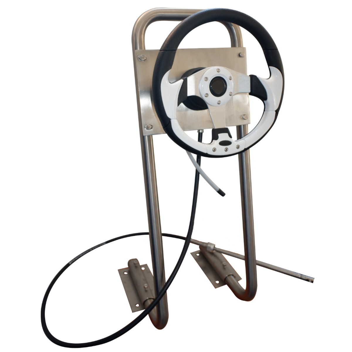 HIBO Rubberboot Stuursysteem M58 Met Sportstuur Zwart/Wit