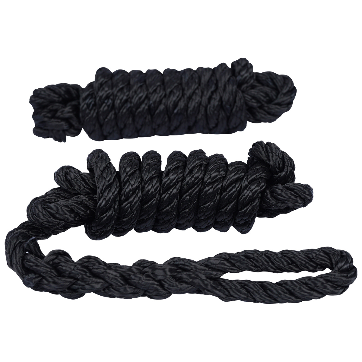 Fenderlijn 8 mm 2.5 m 16-strengs 2 stuks Zwart