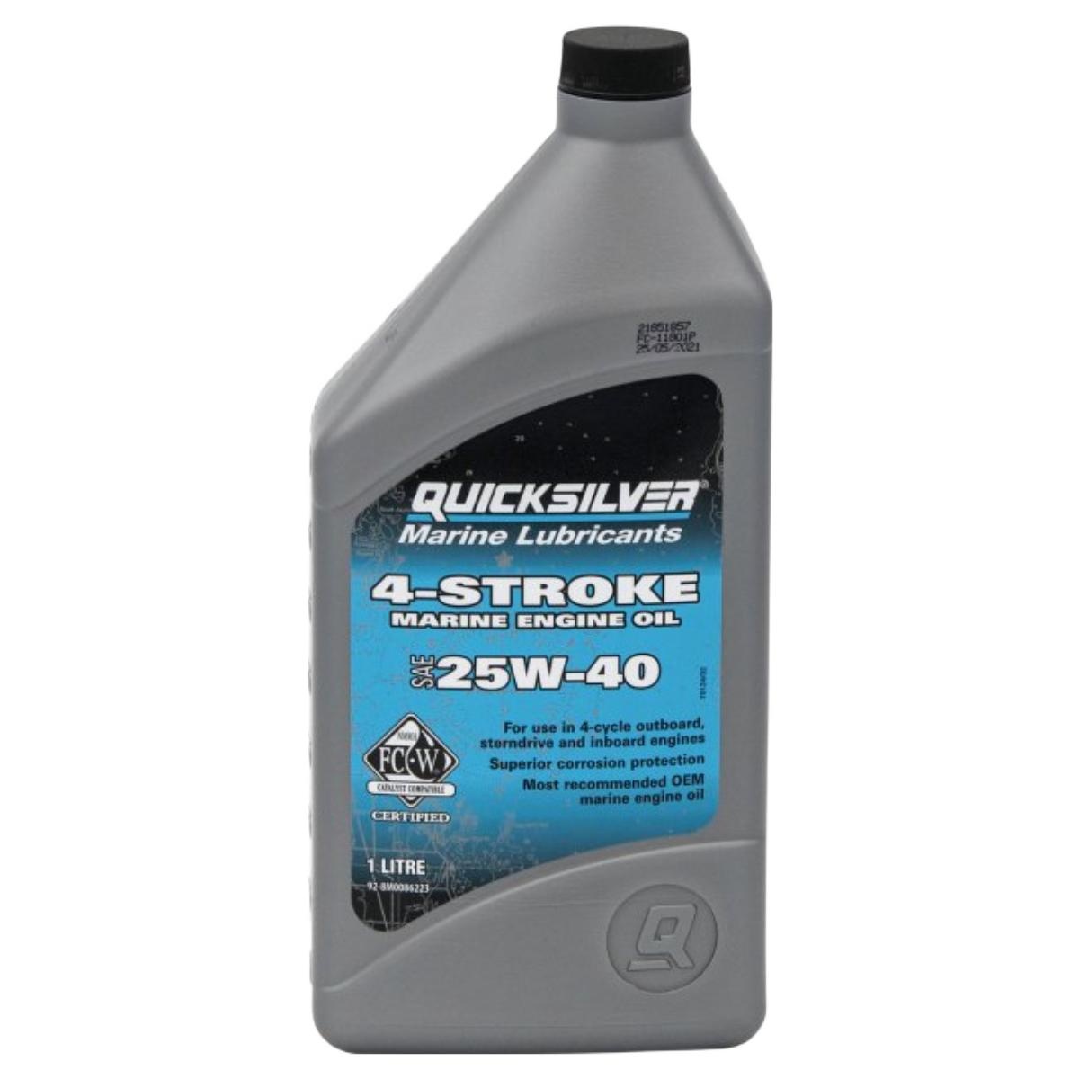 Quicksilver 4-takt Buitenborodmotor Olie 25W40 1L