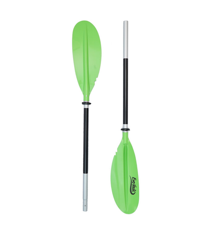 EvoNautic Kajak Peddel Verstelbaar Aluminium 2-delig Lime