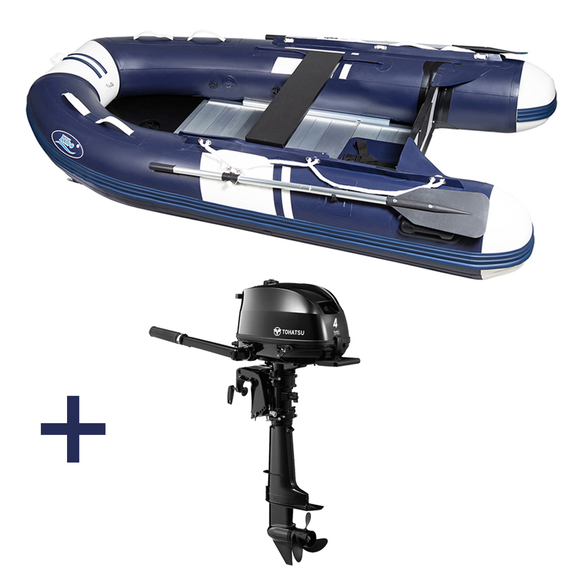 HIBO HIBO Rubberboot met motor Donkerblauw/Wit 2.70 + 4 PK