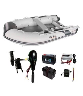 HIBO Hollex by Hibo 2.35 Rubberboot met motor Green Force 62 lbs